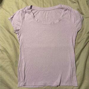 a new day Light Purple Short Sleeve Top